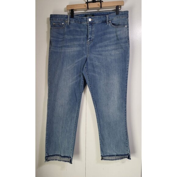 Lauren Ralph Lauren Women's 16W Premier Straight Ankle Jeans - Picture 2 of 11